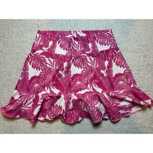 Tina + Jenna Skort Womens Size S Pink Tropical Tennis Golf Pickleball
